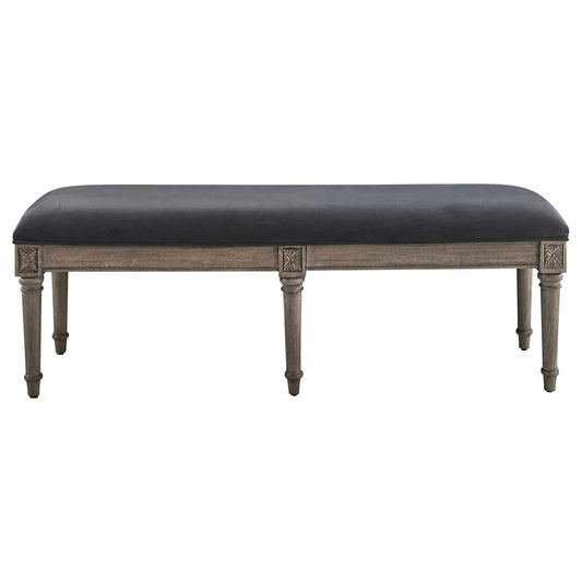 Alderwood Upholstered Bench French Grey