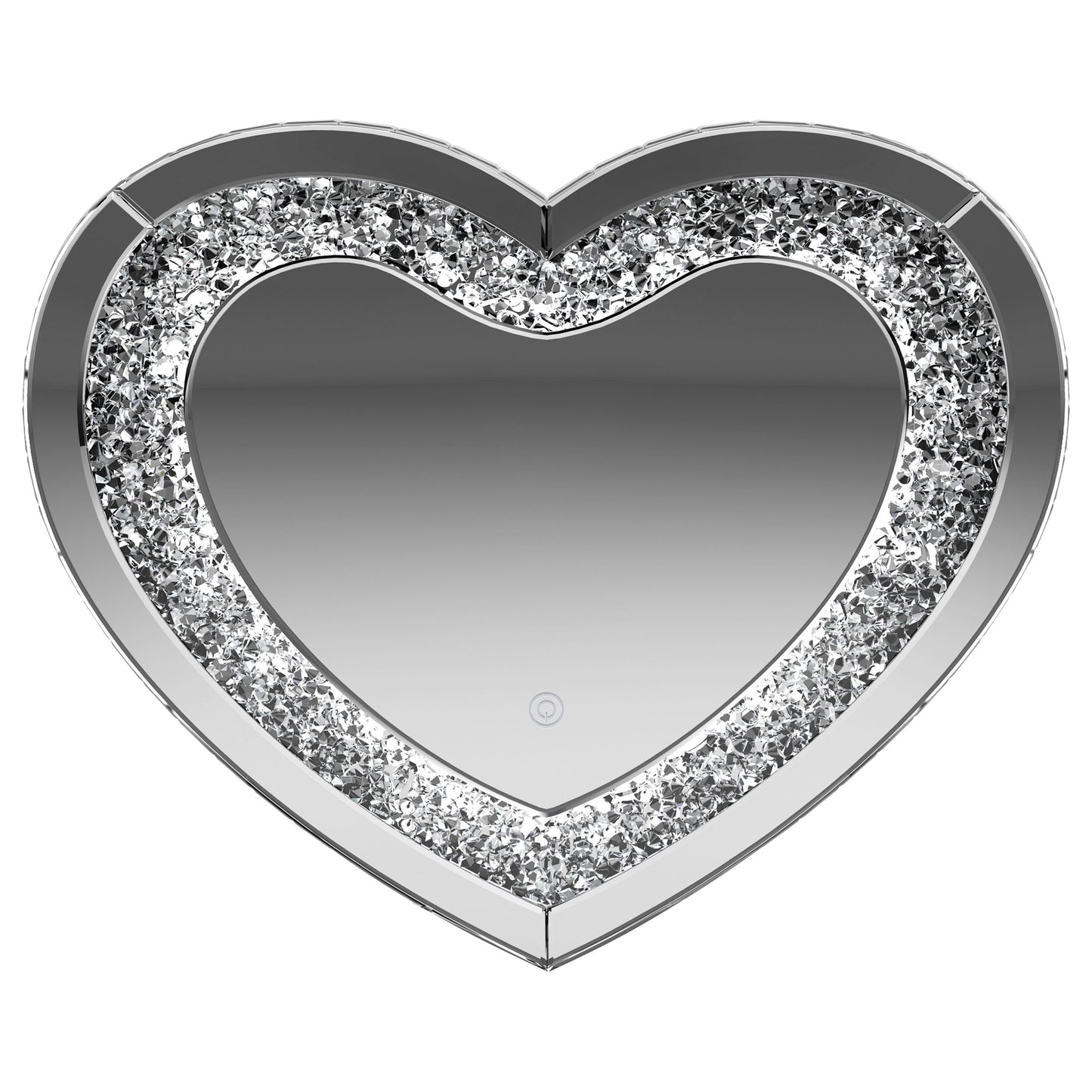 Aiko Heart Shape Wall Mirror Silver