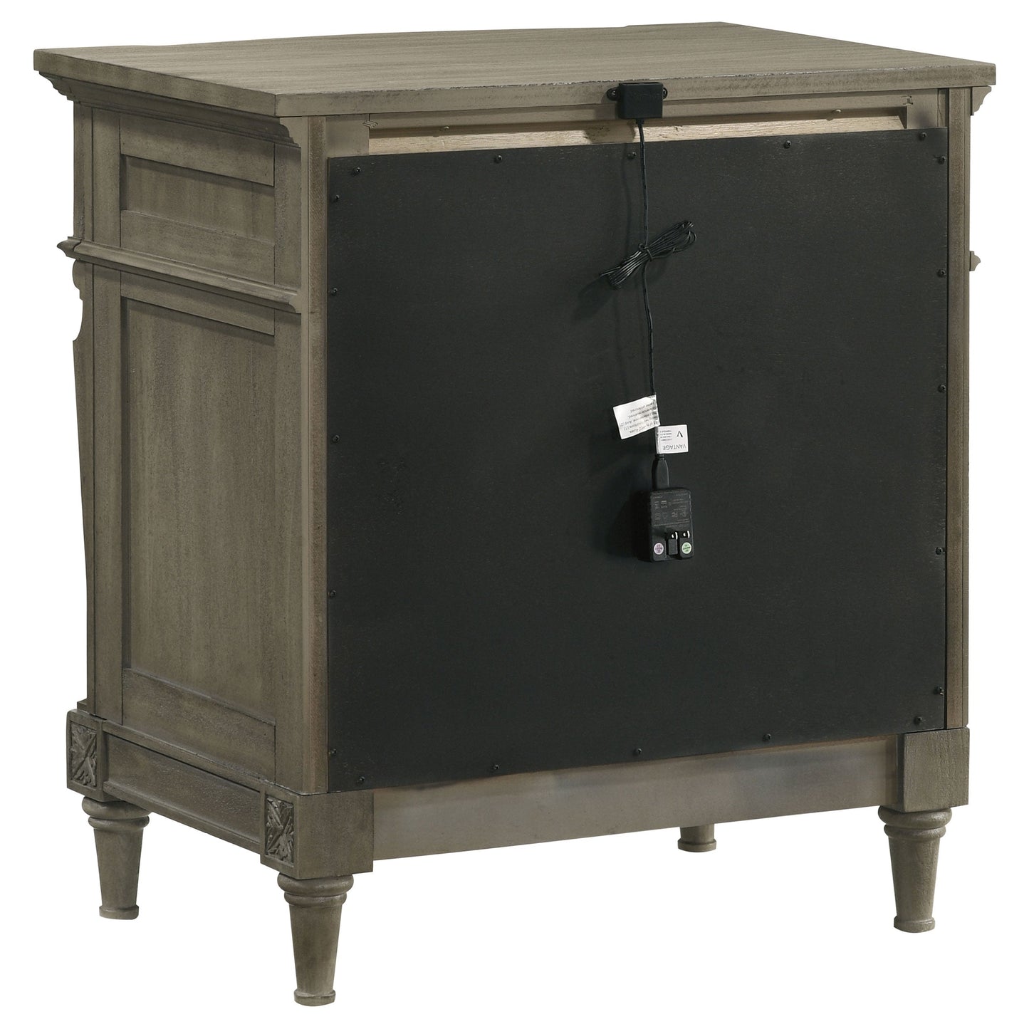 Alderwood 3-drawer Nightstand French Grey